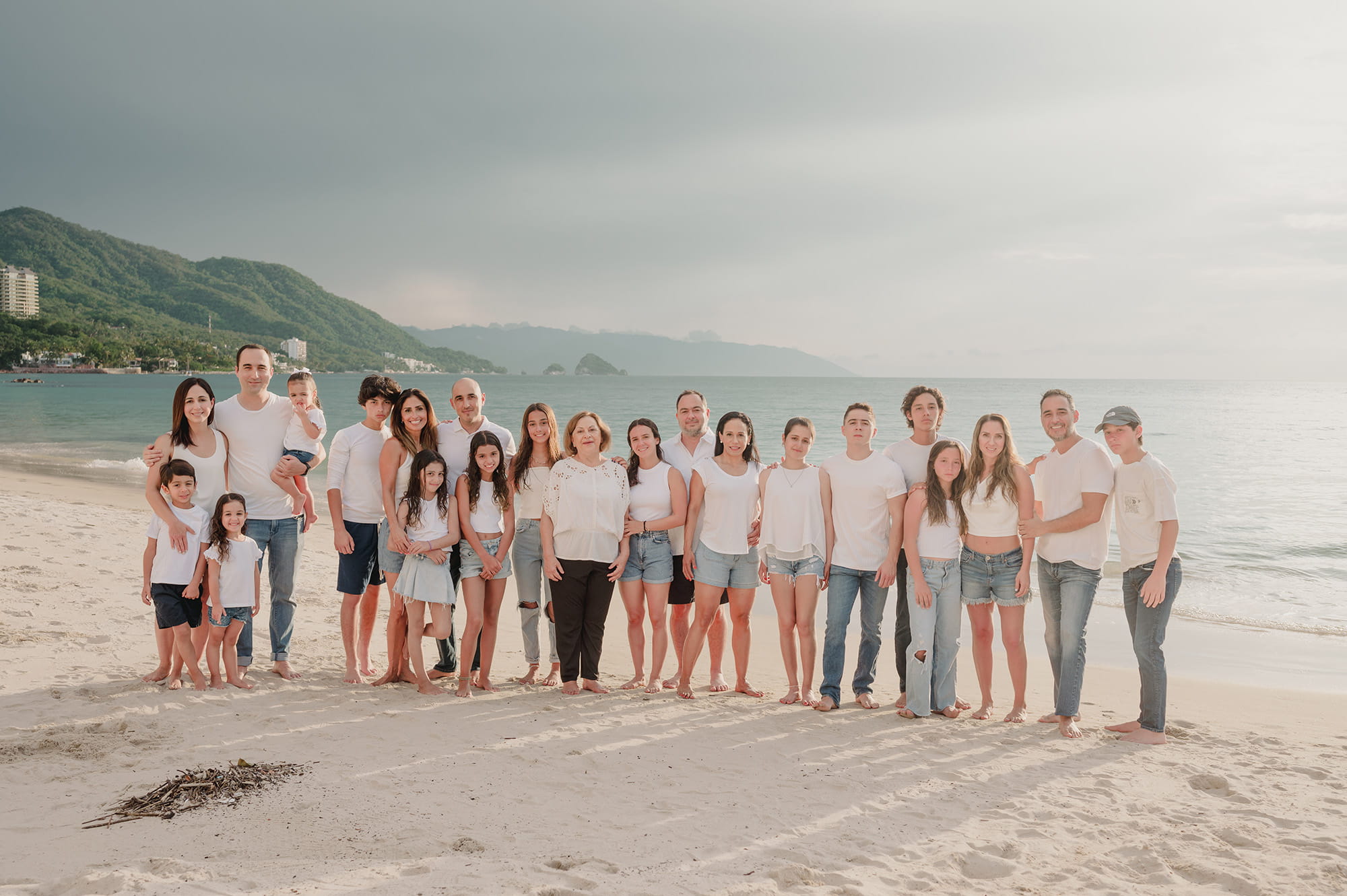 Beach sunset family session Puerto Vallarta